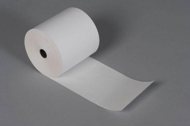 40 thermische rollen 80x80x12, 80 m met opdruk tankstation, zonder bisfenol-A (BPA)