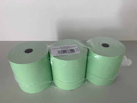 30 Gekleurde thermische rollen 80x80x12, 78 m, 55 g, zonder bisfenol-A (BPA), groen