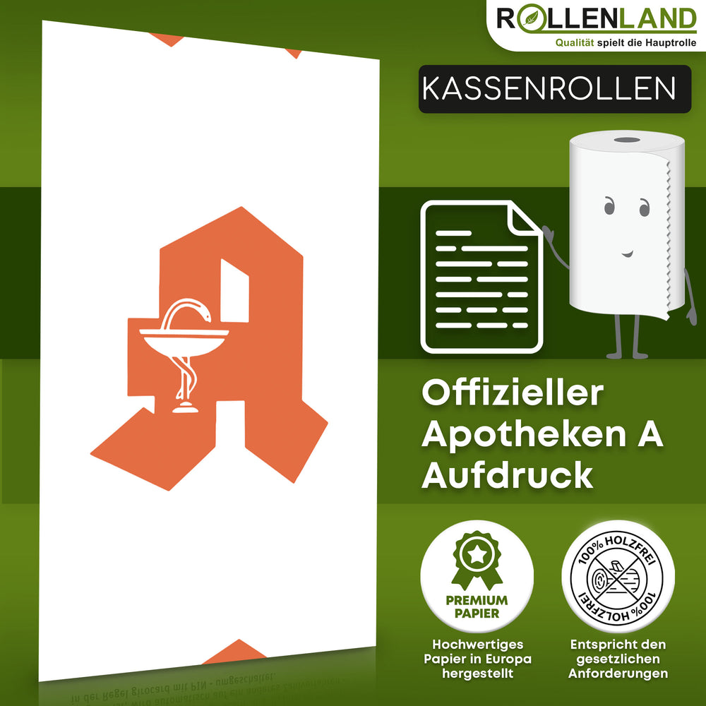 50 kassarollen 76x80x12, 62 m met apotheekopdruk