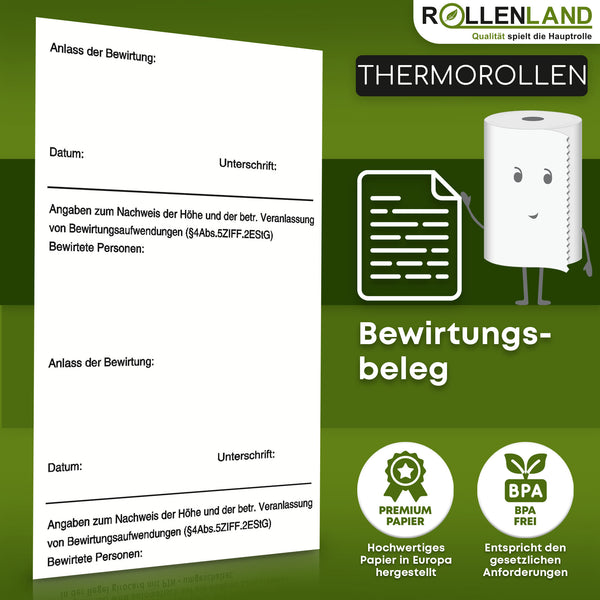 40 thermorollen 80x80x12, 80 m met gastvrijheidsbon, zonder bisfenol-A (BPA)