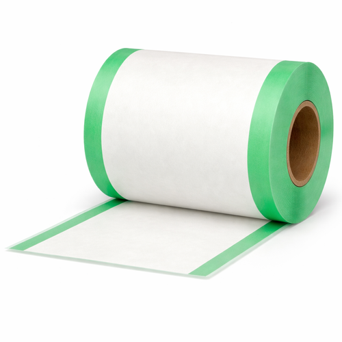 30 gekleurde thermische rollen 80x80x12, 80 m, 55g, zonder bisfenol-A (BPA), met groene strepen aan de voorzijde – designweergave