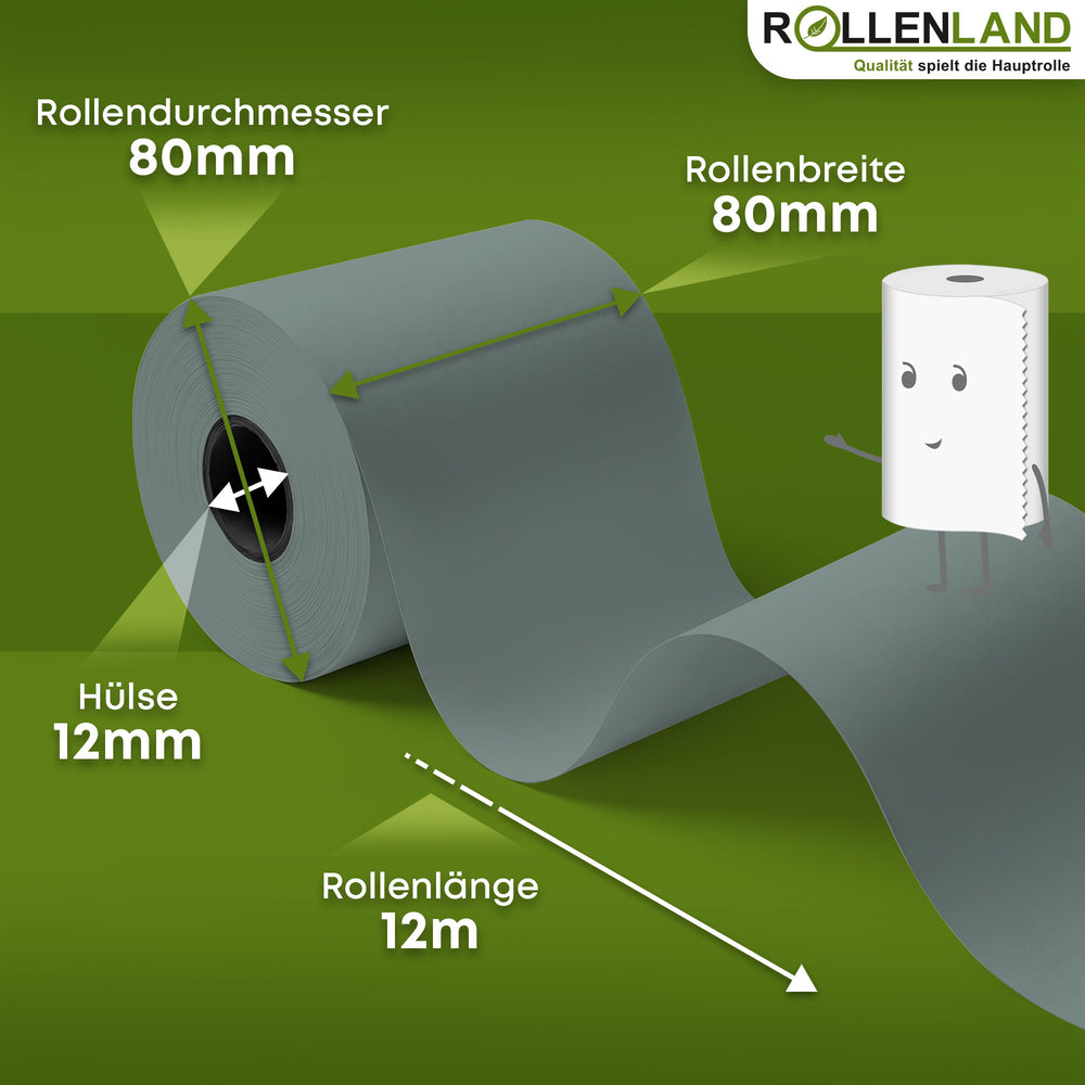 40 Blue4est thermische rollen 80x80x12, 80 m, 48g/m²
