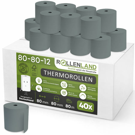 40 Blue4est thermische rollen 80x80x12, 80 m, 48g/m²