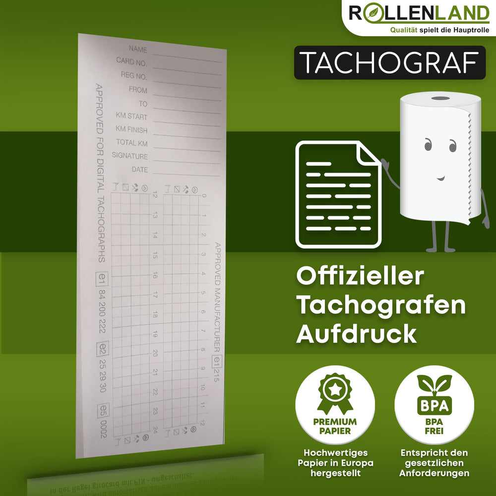60 tachograafrollen 57x28x8, 8 m, zonder fenol (BPA,BPC,BPS)