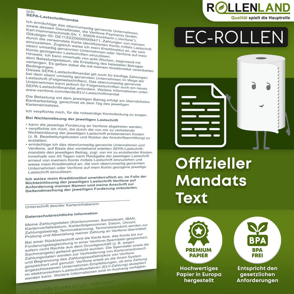 20 thermische rollen 80x80x12, 80 m zonder bisfenol-A (BPA) met verifone.